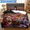 Collage di Personaggi Fnaf 3 Pezzi Gruppo Musicale K-pop Set Biancheria da Letto, Ideale per Camera da Letto, Dormitorio, Include Copripiumino E 2 Federe, Regali per Fan