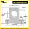 Aluminum Vertical Shaft Support Block Bracket SK Series (Sizes: 8-50)