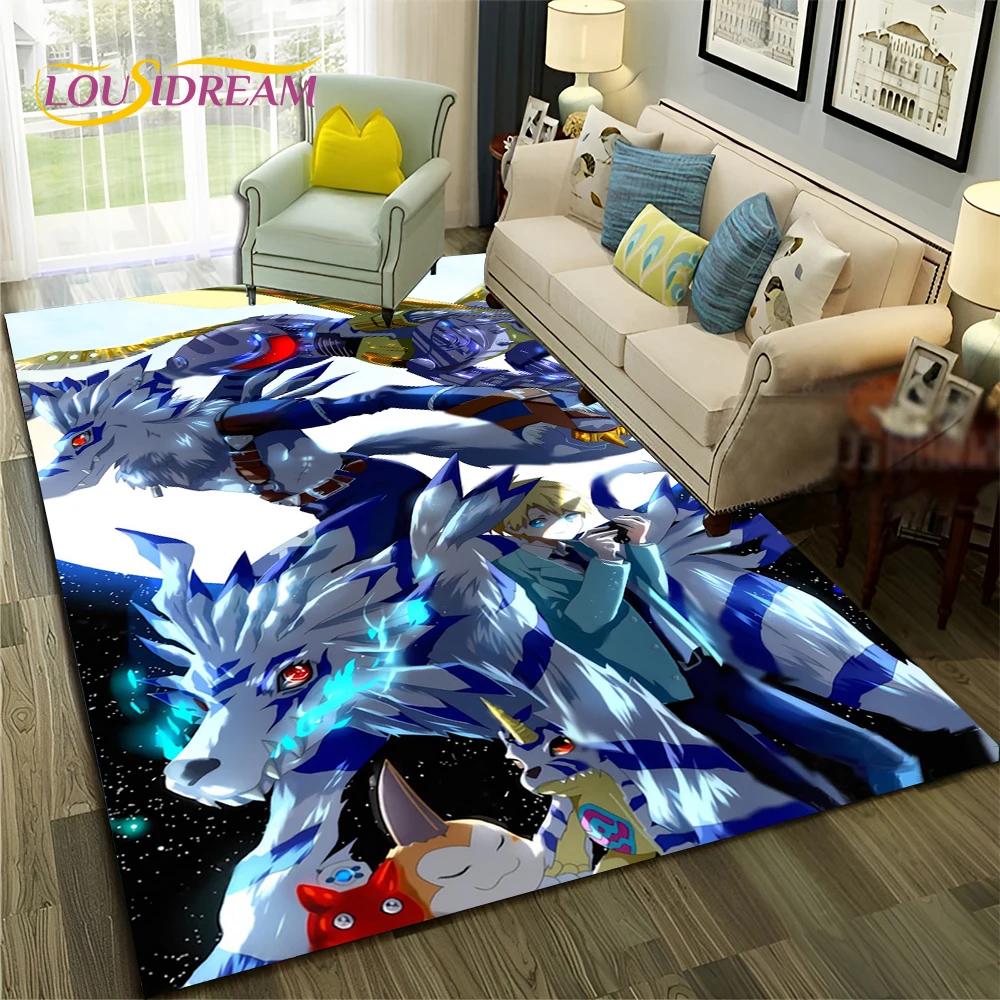 Cartoon Digimon Adventure Monster 3D Carpet Rug for Home Living Room Bedroom Sofa Doormat Decor,kids Area Rug Non-slip Floor Mat