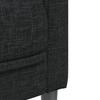 3 Piece Sofa Set Black Fabric