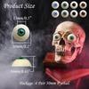 Realistic Acrylic Halloween Eyeball 4 Pairs Half Round Plastic Eyeball Doll Making Eyes Halloween Decor Props 1.18 in Fake Eyes, Black, Brown, Green,