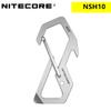 NITECORE NSH10 Push Button Hanging Too Multiuse Titanium Snap Hook Figure 8 Buckle Hang Buckle 45 Degress Elastic Spring Gate