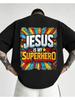 1pc Teenager'S Graphic T-Shirt Comic Style Is My Superhero Print Short Sleeve Crew Neck for Teenagers, For Teenager