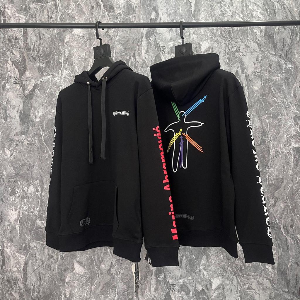 New Chrome Hearts Sanskrit Cross Cropped Hoodie