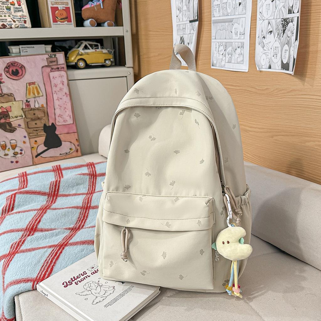 Schoolbag Korean Gentle Wind Backpack Large Capacity Simple Junior High School Campus Class Commuter Leisure Student Backpack