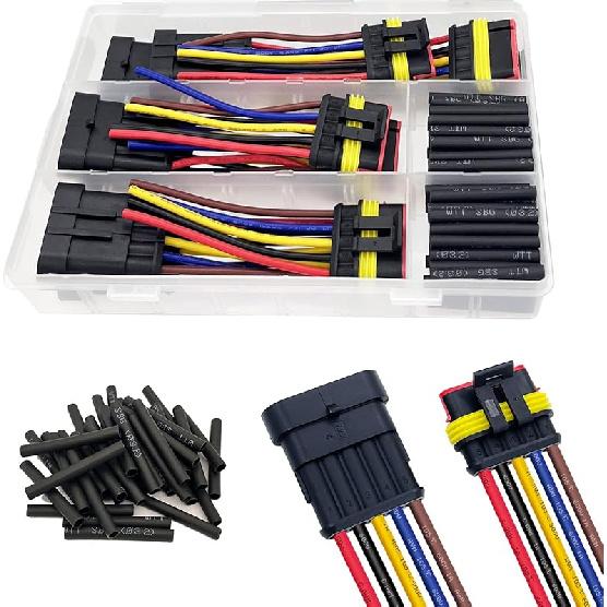10 Kit 16 AWG 2 Pin Connector Car Waterproof Wire Connectors 2 Pin Automotive Electrical Connectors Quick Disconnect 2 Way Wire Terminal Connector