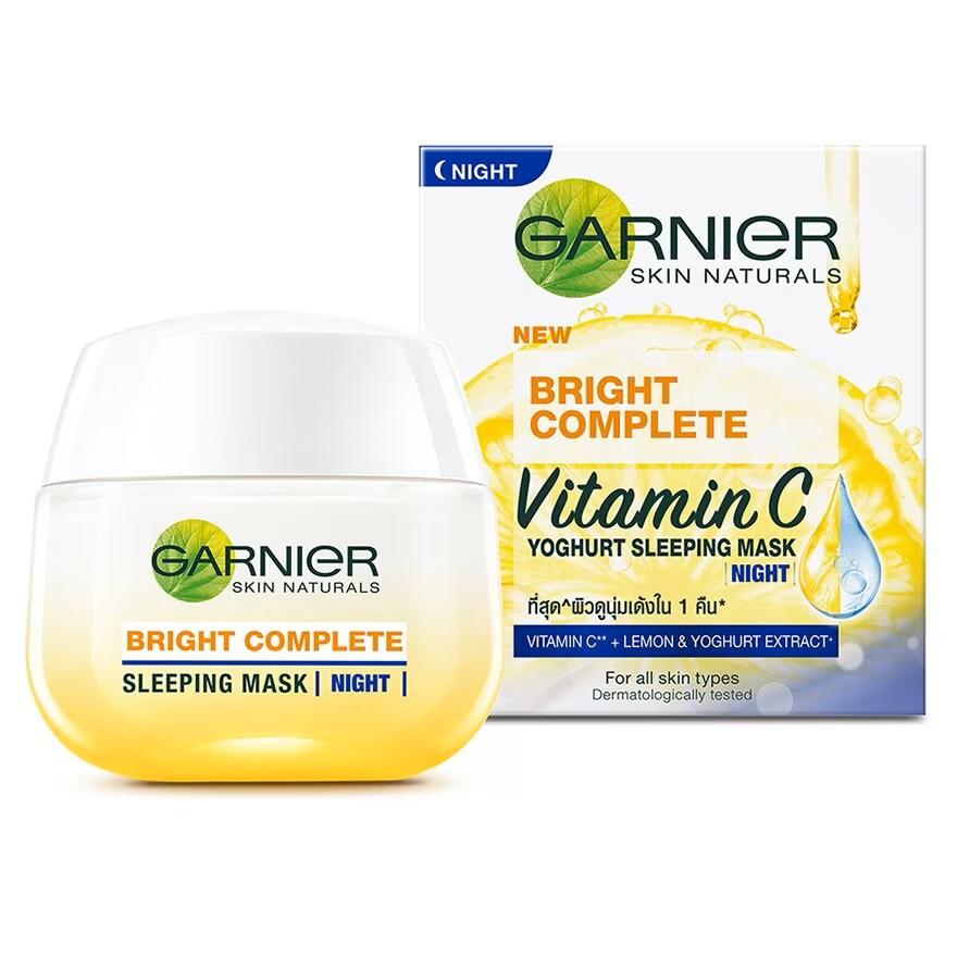 

Нічний крем Garnier Bright Complete Yogurt Sleeping Mask 50 мл 50ml помаранчевий