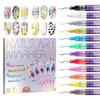 12Pack Salon Nail Brushes Pen PP Material Anti Fade Inks for Detailed Floral Nail Patterns