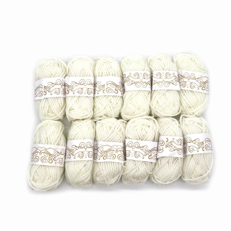 12Pcs Ball Handmade Knitting Yarn Wool Line Soft Thickness Line Crochet Yarn