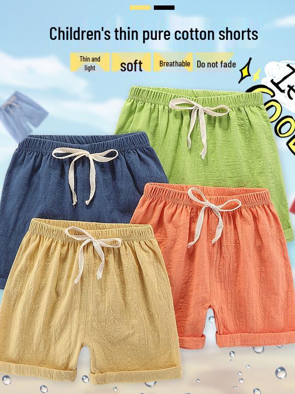 New Summer Cotton Linen Shorts for Kids: Baby and Children’s Outfit for Boys and Girls, Ages 1-9