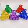 50PCS/Kit 6 Sided Dice 16mm D6 16 See Through Color Acrylic Square Corner Cube Digital Dice For Table Board Games Party DND