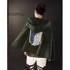 COSEROOM-SR Tmavě zelený plášť Průzkumného pluku s výšivkou Útok na Titány Shingeki no Kyojin Eren Levi Ackerman Cosplay Kostým