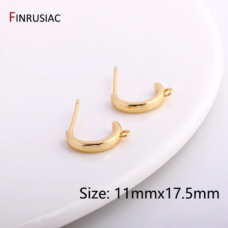 Earrings Making Supplies 14K Gold Plated Brass Heart Star Pendant Charms DIY Necklace Bracelet Jewelry Findings Wholesale