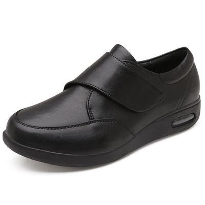 Uomo Donna Pelle Vecchio Scarpa Uomo Scarpe Uomo Senile Piedi Larghi Gonfi Coppia Alluce Valgo Morbido Comodo Scarpe Diabetiche