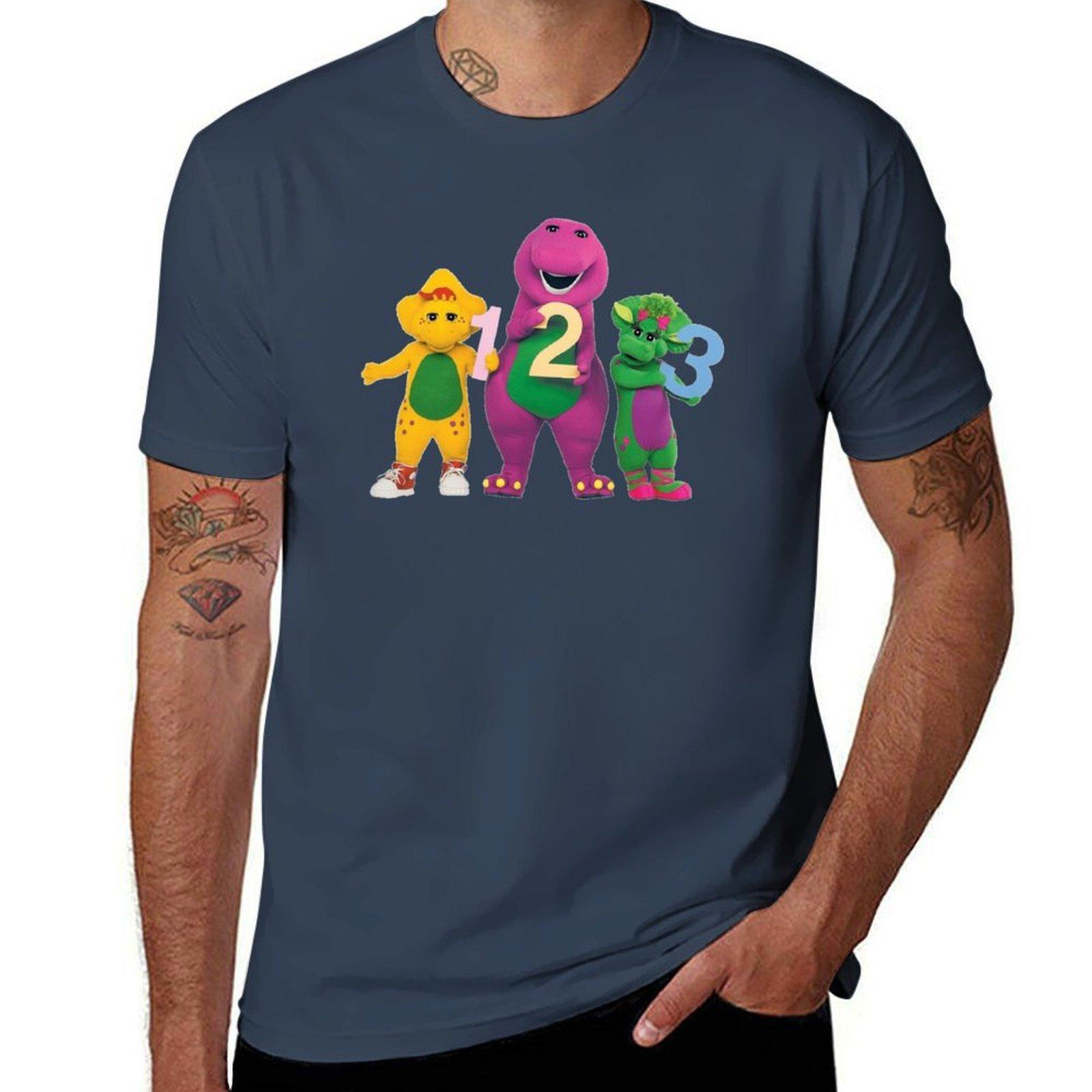 Barney The Dinosaur Tshirt Breathable Workout Short Sleeve Top S