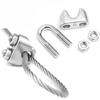 2pcs Stainless Steel U-Type Cable Clamp M2-M18 Steel Wire Rope Clip U Bolt Saddle Fastener Clothesline Tightener Hardware Tool