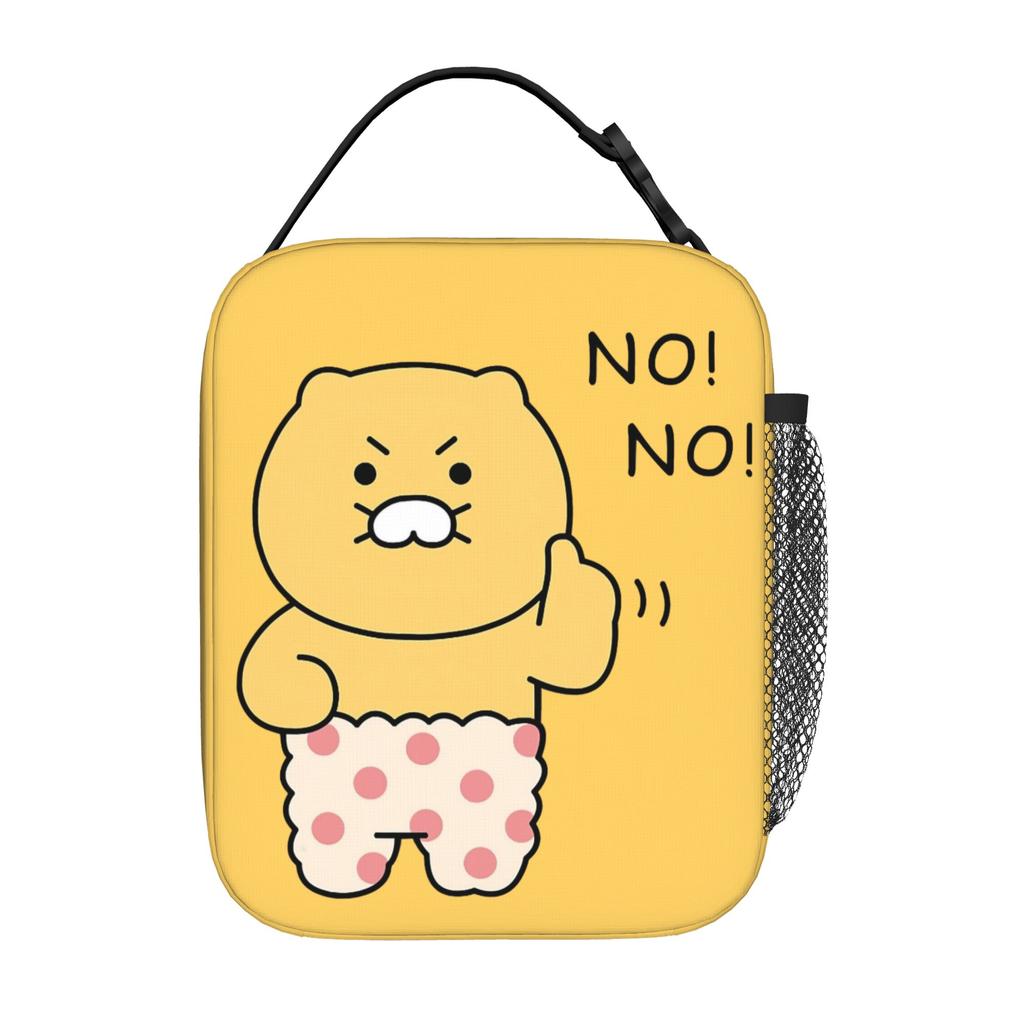 K-Kakao F-Friends Hello! Ryan Insulated Lunch Bag Leakproof Meal Container Cooler Bag Tote Lunch Box Picnic Food Handbags