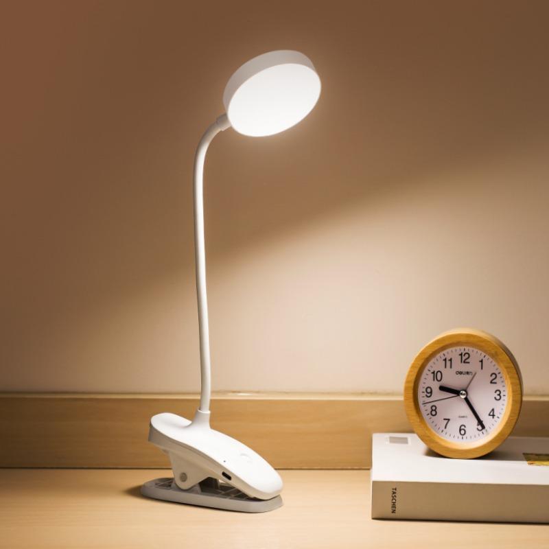LED Tragbare Klemme Tischlampe USB Wiederaufladbar Klemme Schreibtischlampe Bett Lese Nachtlicht Touch 3 Dimmmodi Augenschutzlicht