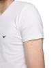 EMPORIO ARMANI One-Point V-Neck Short Sleeve Undershirt [EAU110810CC729] White / 2XL [Parallel Import]