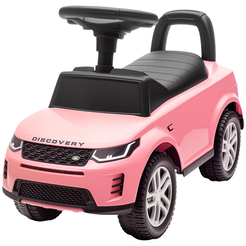 Ride-On Car for Children, Land Rover, Push Vehicle, Horn, Engine Sounds, Under-Seat Storage, Pink