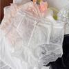 Flower Shadow Mist Veil: Japanese Lace Mid-Waist Breathable Cotton Women's Thongs