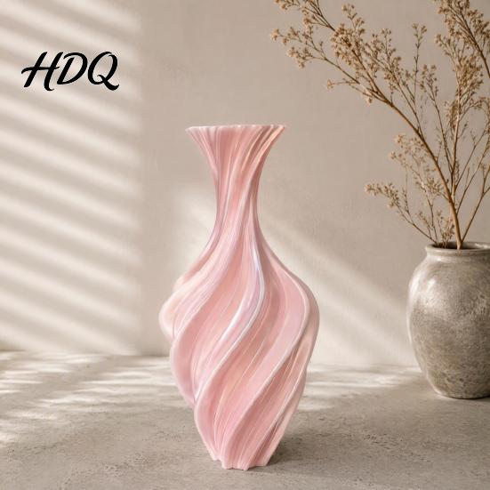 Художественное украшение для комнаты 3D-печатная декоративная ваза Спиральный узор Минималистичная настольная уникальная цветочная ваза Гидропонная ваза для гостиной