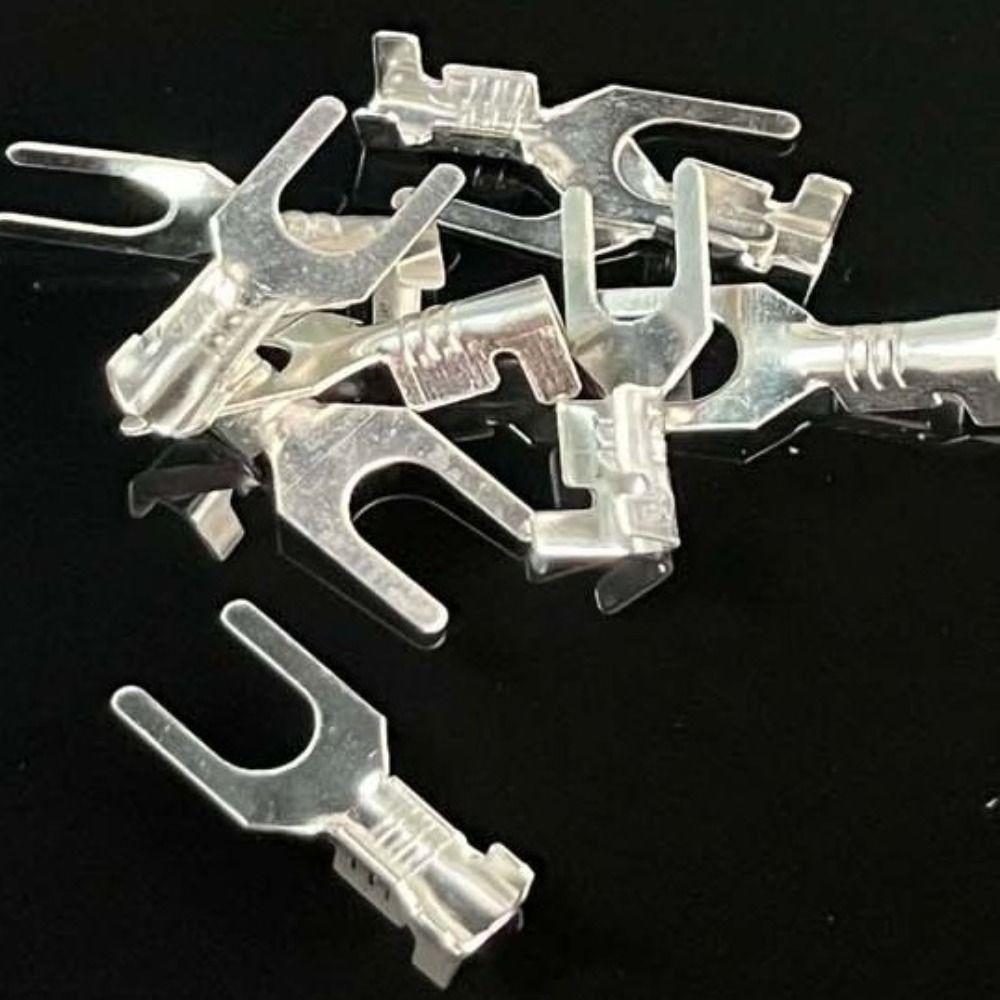 500 Pcs 3.2mm Y-Shape Terminal Cold-Pressed Fork Spade Terminal Lug 500 Pcs Wire Connector Factory