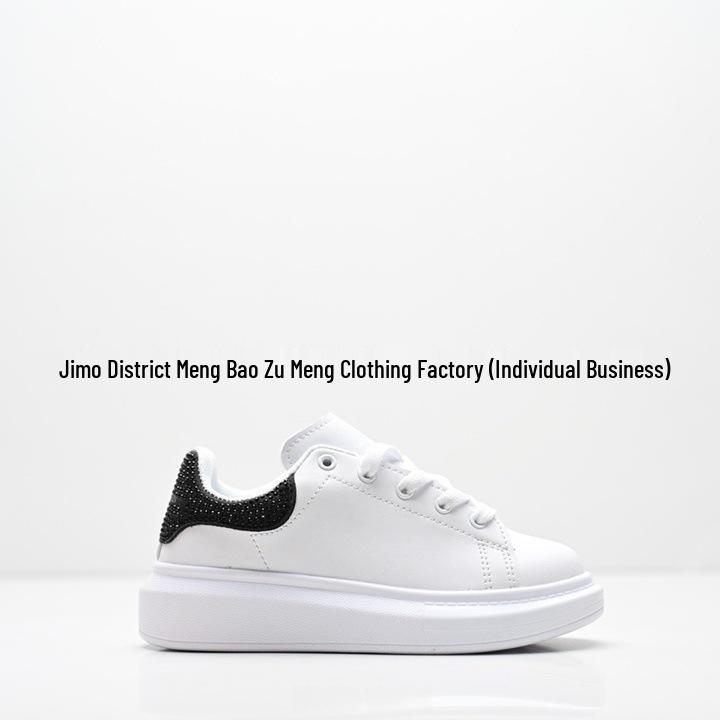 YY488 McQ Unisex Ležérní tenisky na platformě s kamínky a koženým svrškem
