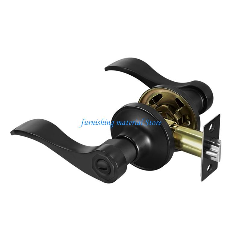 Y5GD Metal Door Lever Lock Set Reversible Handles Strong Metal Construction Tune Privacy Mechanism for Household