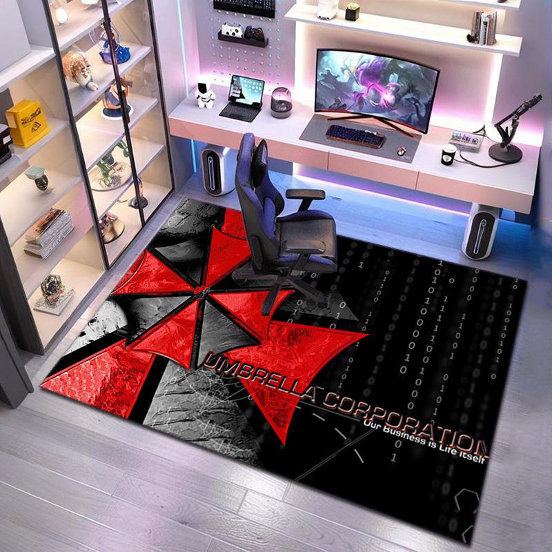 Gioco Sci-Fi Resident Evil, Umbrella Corporation, tappeto morbido, soggiorno di casa, tappetino per sedia da ufficio, zerbino, zerbino tappeto U4