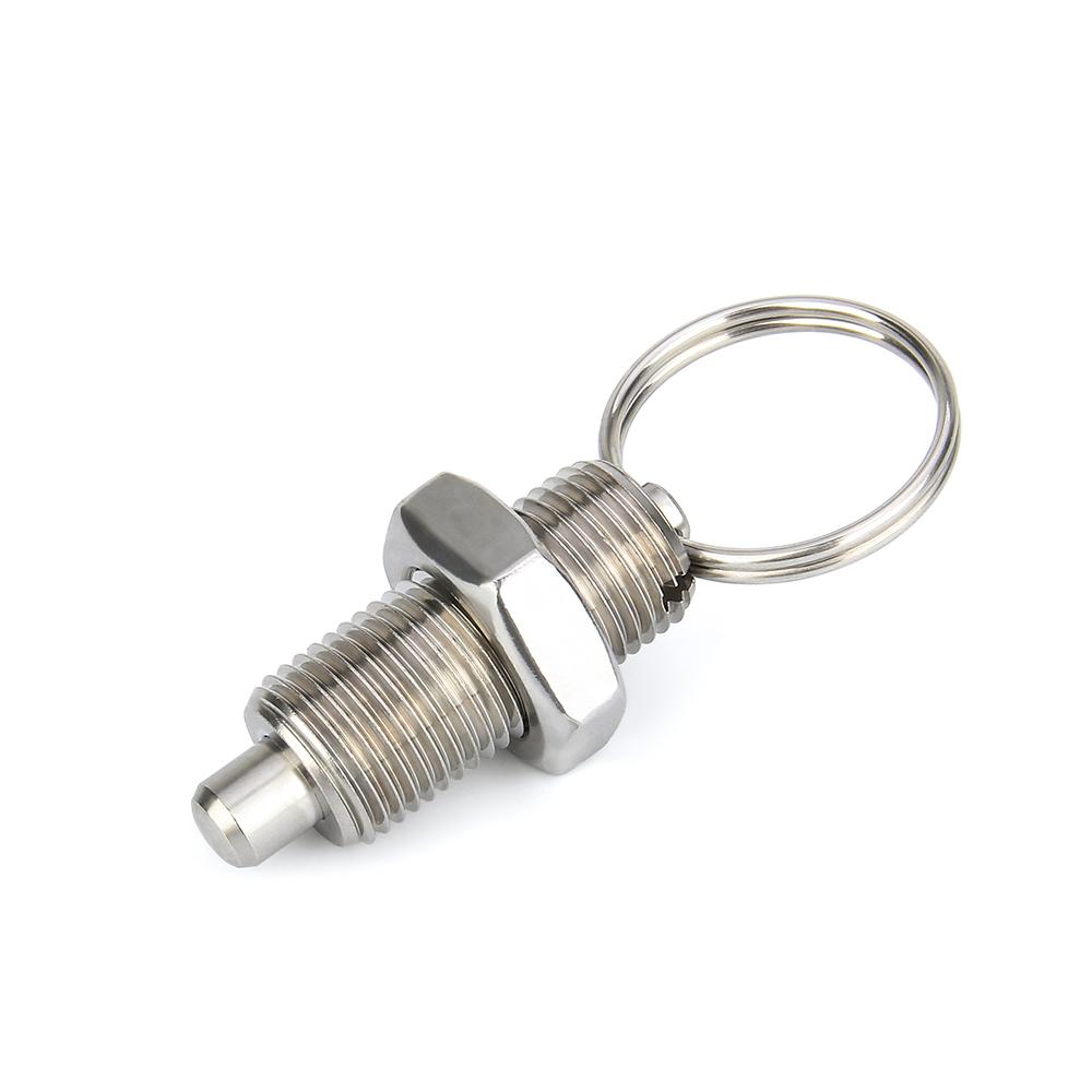 Factory Outlet M8/10/12/16/20mm Stainless Steel/ Carbon Steel Retractable Index Plungers Pull Ring Locating Pins With Lock Nuts