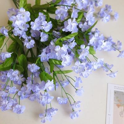 Echte Berührung Vergißmeinnicht Künstliche Vergißmeinnicht Blumen 47cm Langer Ast Simulationsblumen DIY Seidenblumensträuße Hochzeit