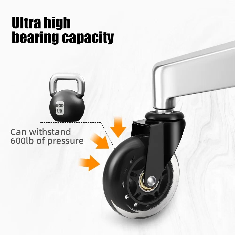 5PCS Office Chair Caster Wheels 10MM 11MM Rubber Wheels Replacement Soft Safe Furniture Casters Wheel Universal 360 Degree Wheel