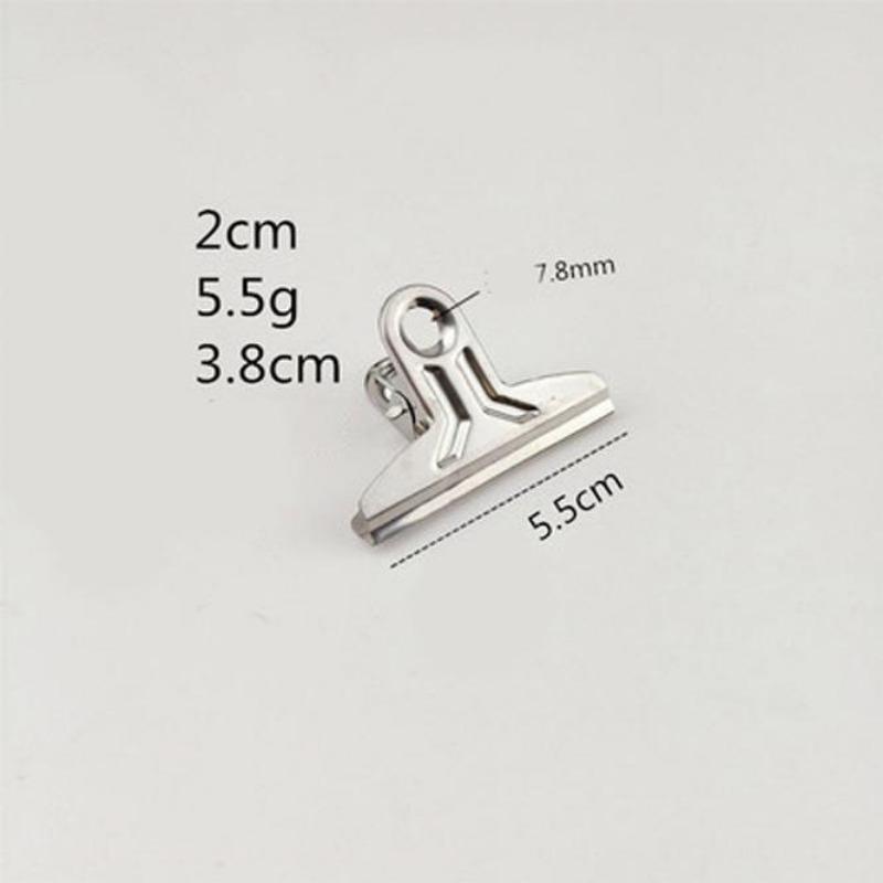 6pcs Stainless Steel Clip Food Bag Sealing Clip Reusable Heavy Duty Stainless Steel Clips Multipurpose Air Tight Seal Clip Office School  Home Kitchen