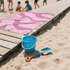 Soft Pink Flowing Shapes Compact Travel Beach Towel Super Absorbent Sand Resistant, Microfiber for Swimming Camping Yoga