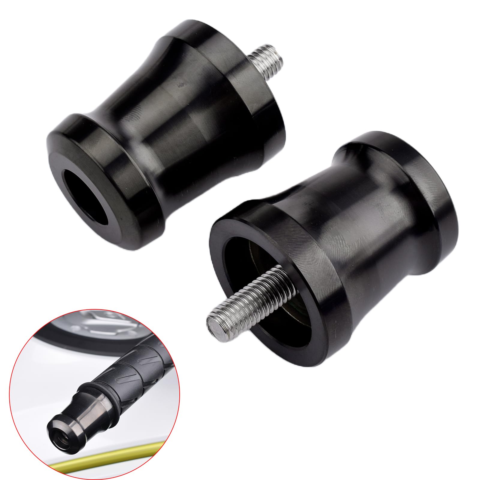 

LEDISHUN Motorcycle Supplies, Handlebar End, Ultra Heavy Bar End for Kawasaki Genuine Handles, M8 чёрный