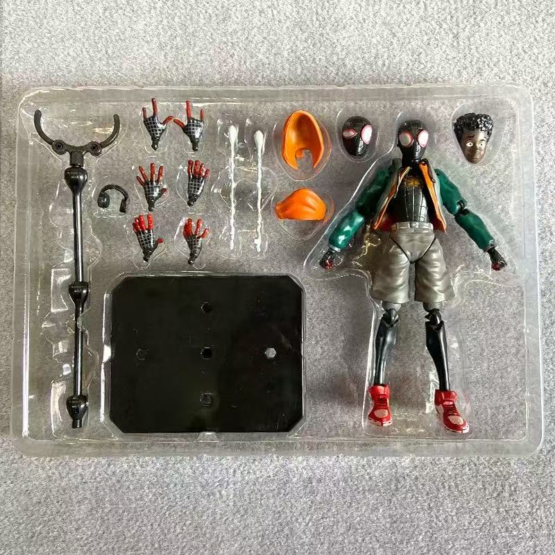 New Thousand Value Practice Parallel Universe Miles Spider Man Super Mobile Handheld Toy Marvel Doll Model Gift