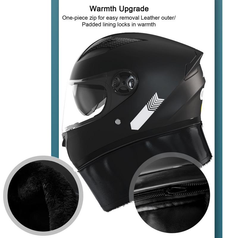 Motorcycle Helmets For Men Full Face Motorbike Riding Helmets Protective Full Face Helmets With Warm Neck Scarf For Motorcycle