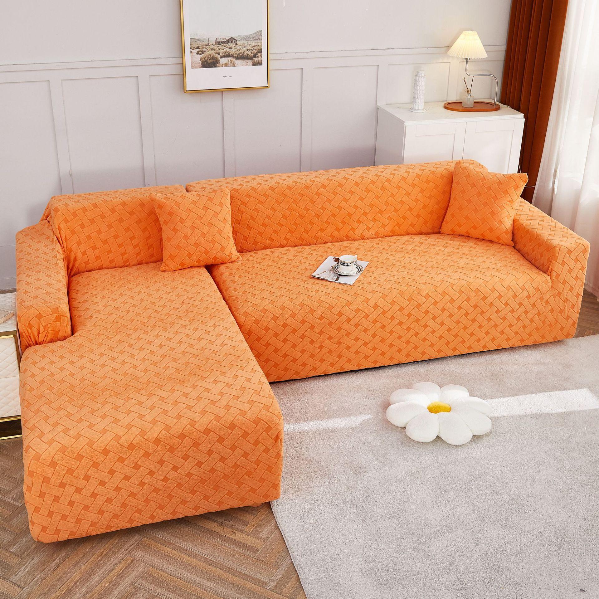 

Чехол на диван, бархатный современный простой полностью покрытый пылезащитный чехол, толстый нескользящий чехол для дивана 90-140cm