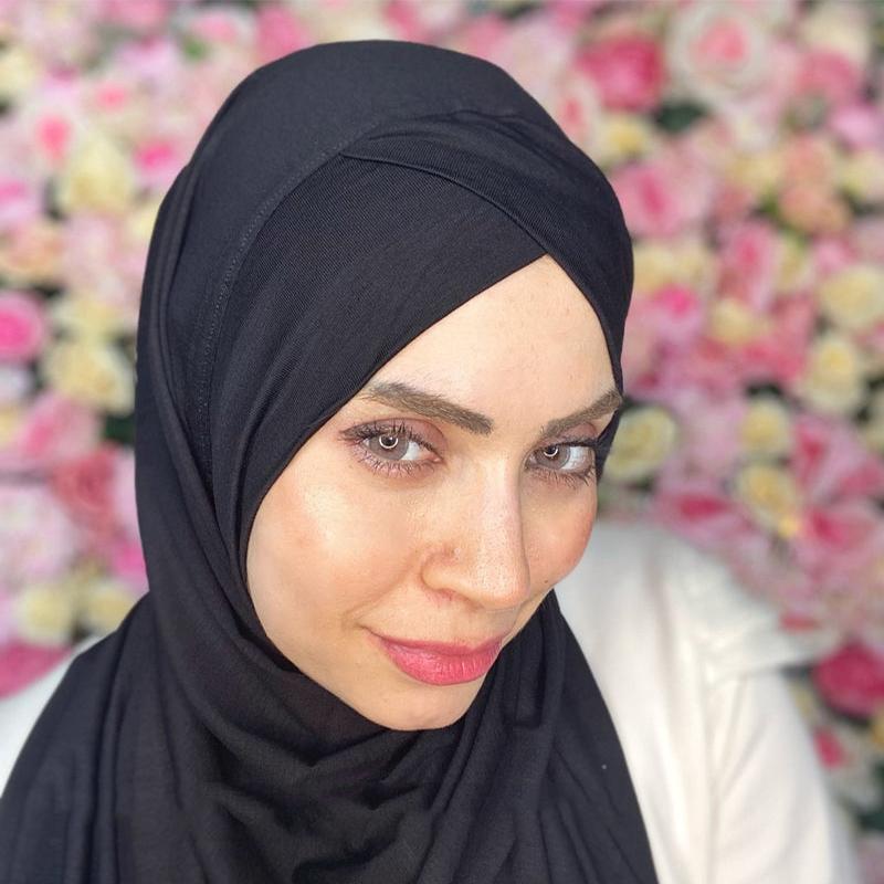 Muslim Cross Tie Jersey Instant Hijab Good Stitch Stretchy Scarf Soft Turban Plain Headband Wraps Foulard