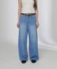 Beoteuneob Classic Washed Wide Denim Pants (Blue)