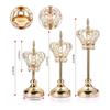 European crystal candlestick crown candlelight dinner scene decoration props living room golden ornaments retro luxury