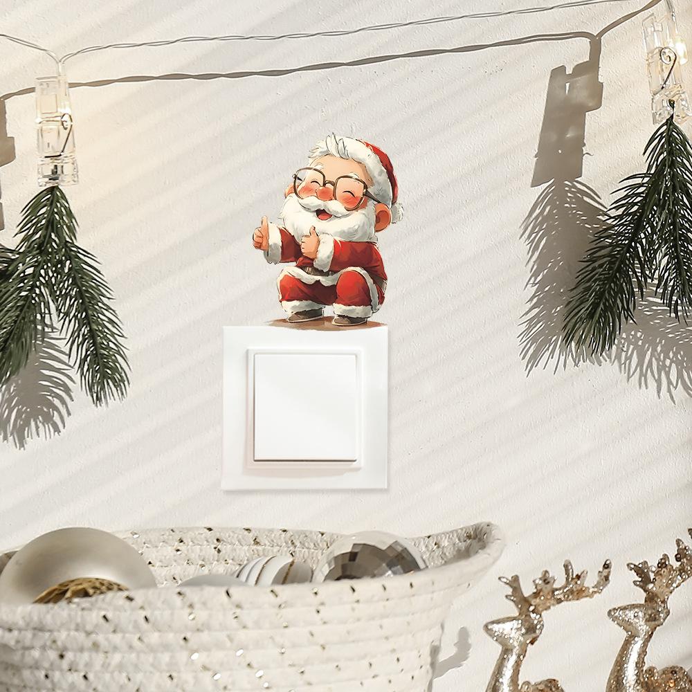 Painted and Praised Santa Claus Home Background Switch Beautification Wall Stickers
