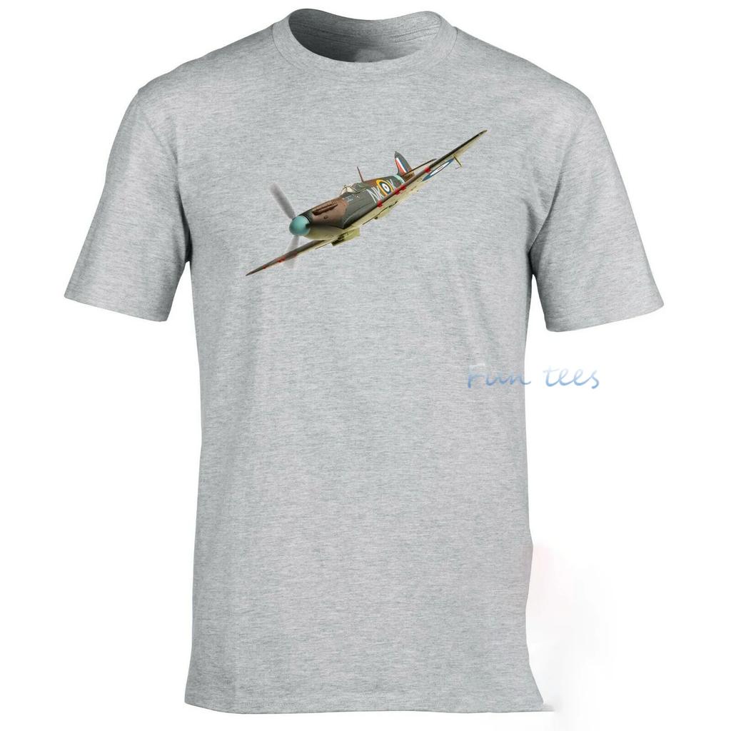 WW2 Flygplan T-shirt WW2 Andra Världskriget Slaget om Storbritannien Sommar Bomull Kort Ärm O-Hals Herr Dam T-shirt för Militärfan