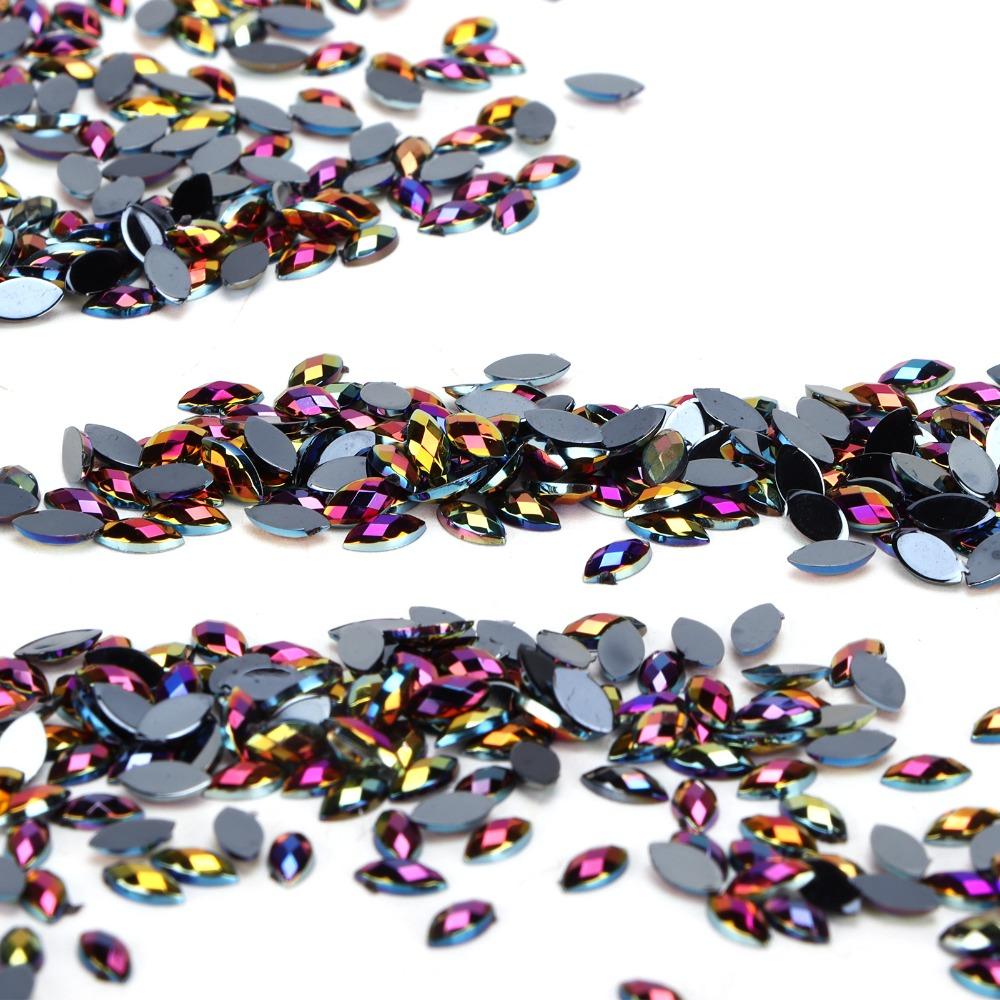 1000PCS Flatback Flatback Rhinestones AB Glass Rhinestones  Handicraft Decoration