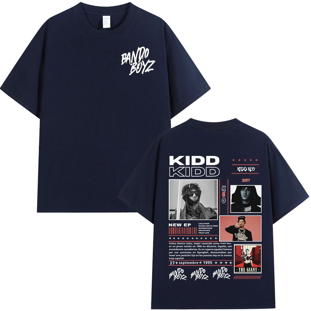 

2025 Summer Rapper Kidd Keo Bando Boyz Tour Merch Tshirt Mens Fashion Hiphop Tshirt Casual Cotton Loose Oneck Tshirt 4XL