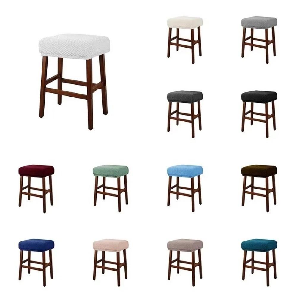 Square Chair Seat Slipcover Stretchable Saddle Seat Covers Stool Protector  Bar Stool Use