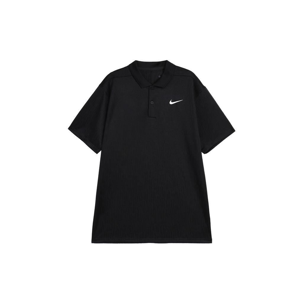 Nike Polo Shirts Men's Black Polo Collar Moderate Straight Fit DV8538-010