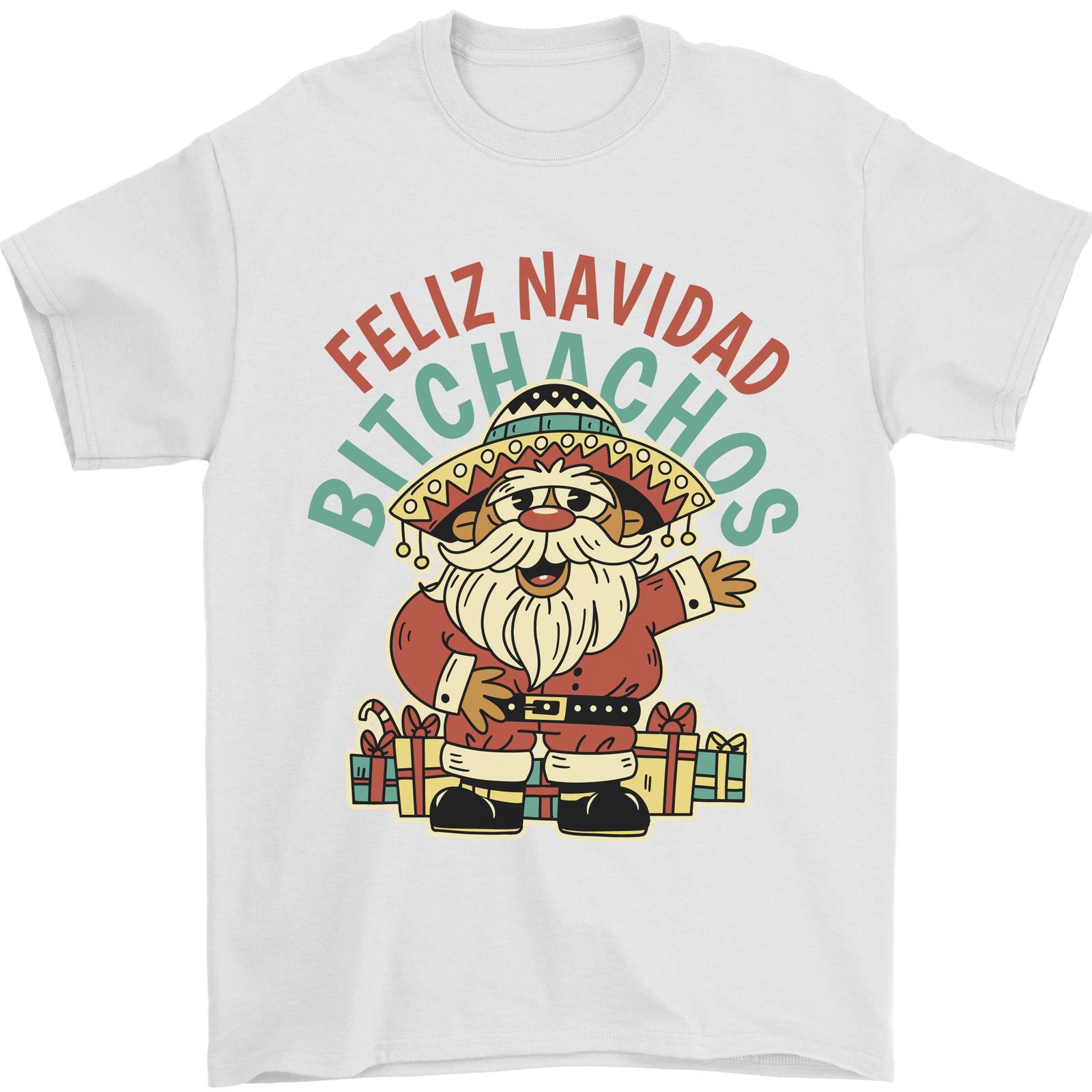 Feliz Navidad Spanish Mexican Merry Christmas TShirt 100 Cotton ONeck Short Sleeve Summer Casual Mens Tshirt Streetwear S