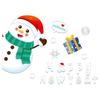 Santa Claus Decorative Scene Glass Door Stickers Shopping Mall Snowman Window Decorations Festive Atmosphere Stickers